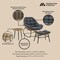 Manhattan Comfort Benson 3-Piece Patio Rocking Chair with Ottoman and Table  in Grey OD-CV024-GY - alternate 2